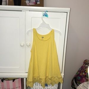 Yellow, soft tank top